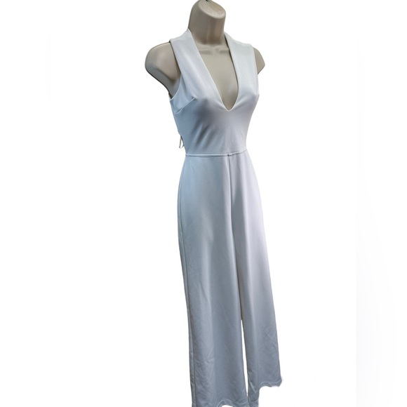 Lulus Thinking Out Loud White Backless Jumpsuit - Picture 12 of 13